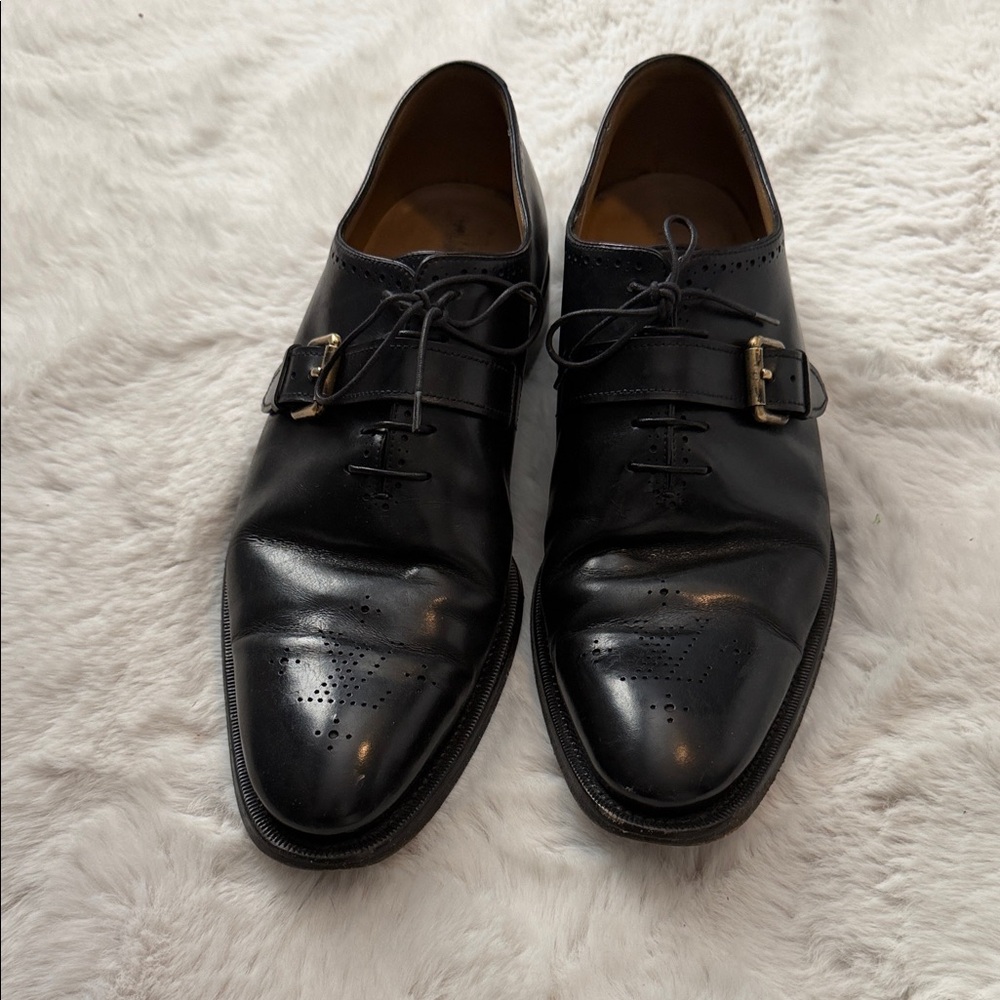 Men's Black Leather Dress Shoes